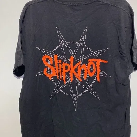 Slipknot Men's Black Cotton Short Sleeve Graphic 2018 Band T-Shirt Size XL - Picture 7 of 11